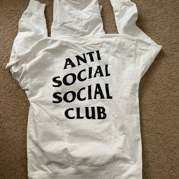 Anti Social Club X Friends Brown Bear Hoodie - Picture 3 of 8